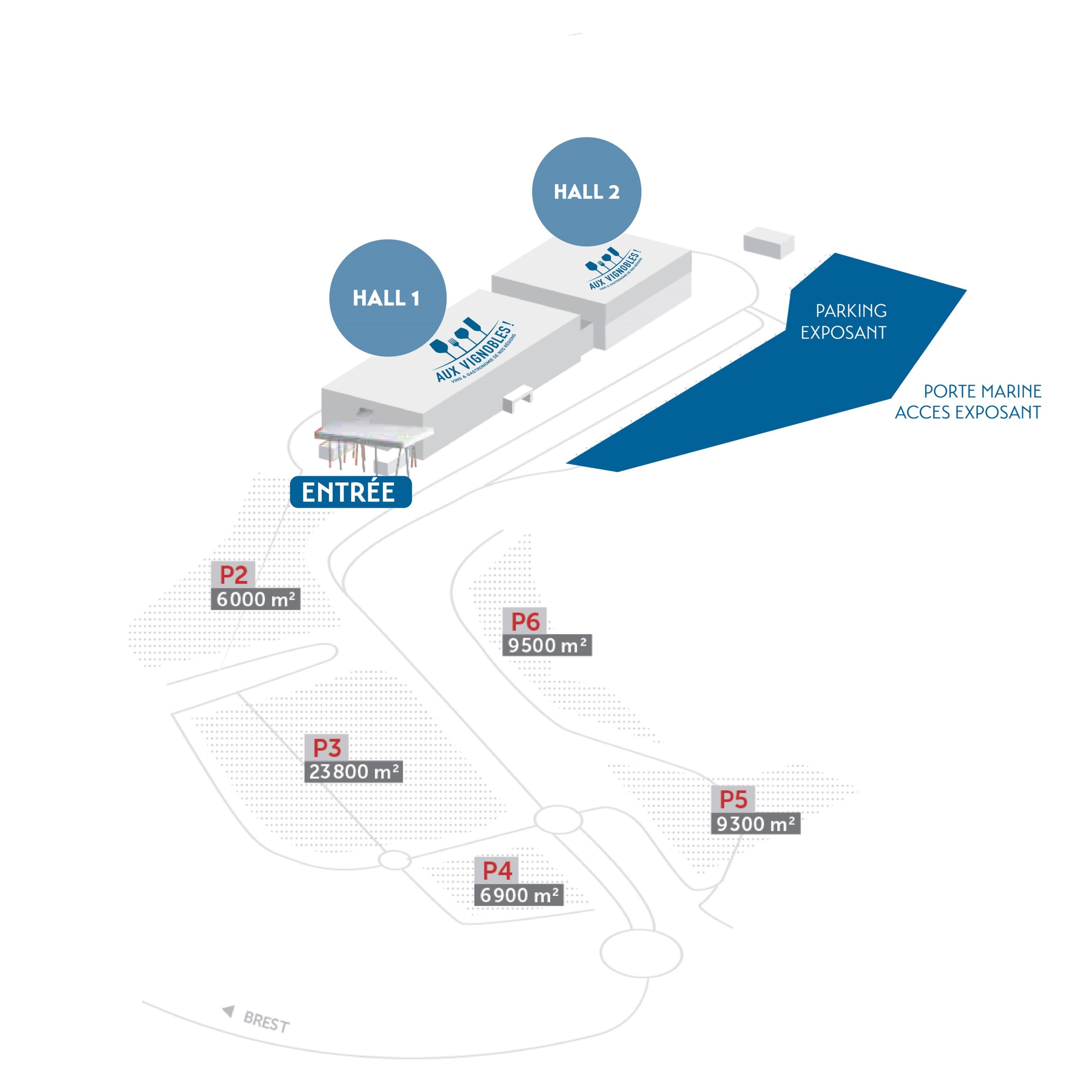 Plan d'accès Brest Expo