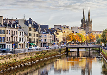 Vue centre ville Quimper